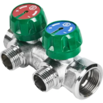Коллектор регулирующий Stout на 2 отвода 3/4"x1/2" STOUT SMB-6850