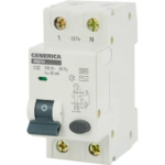 Дифференциальный автомат Generica АВДТ-32 1P C32 A 30 мА 4.5 кА AC GENERICA