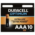 Батарейка Duracell Optimum AAA (LR03) алкалиновая 10 шт. DURACELL 5014072 Optimum