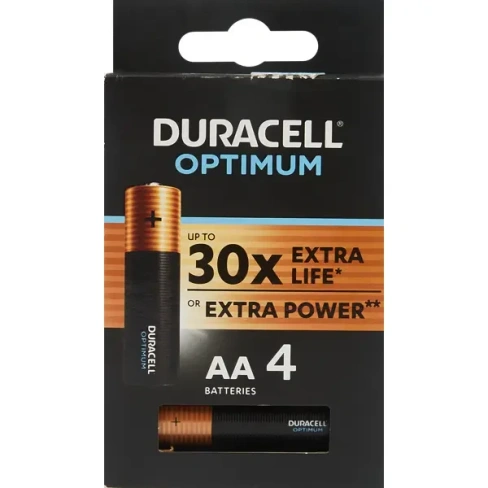 Батарейка Duracell Optimum AA (LR6) алкалиновая 4 шт. DURACELL 5014061 Optimum