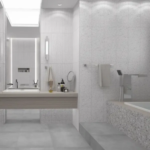 Плитка настенная Azori Terrazzo Bianco 25.1x70.9 см 1.25 м² цвет белый AZORI Alba