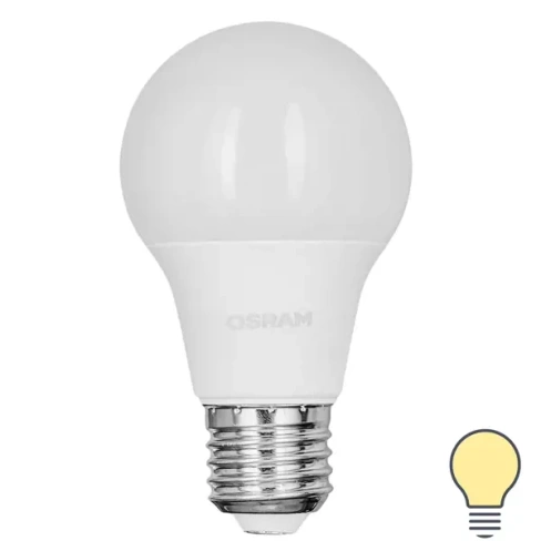 Лампа светодиодная Osram груша 9Вт 806Лм E27 теплый белый свет OSRAM Лам LED OSRAM груша 9Вт