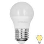Лампа светодиодная Osram шар 7Вт 600Лм E27 теплый белый свет OSRAM Лам LED OSRAM шар 7Вт