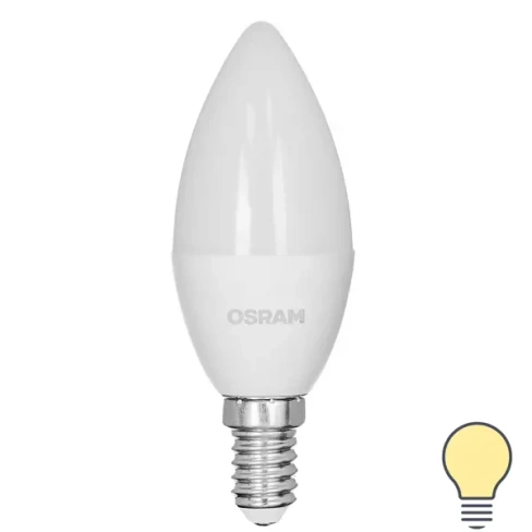Лампа светодиодная Osram свеча 7Вт 600Лм E14 теплый белый свет OSRAM Лам LED OSRAM свеча 7Вт