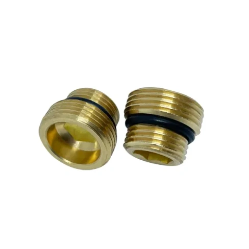 Ниппель резьбозажимной Ростерм 3/4"x1/2" с уплотнительным кольцом латунь 2 штуки
