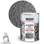 Эмаль по ржавчине 3 в 1 Luxens молотковая цвет серый 2.4 кг LUXENS
