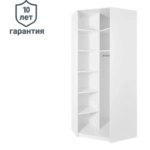 Каркас углового шкафа Лион 98.2x232.2x85.2 см ЛДСП цвет белый Угловой корпус для шкафа
