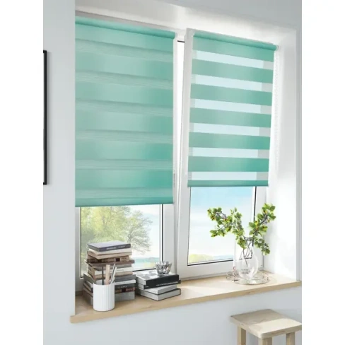 Штора рулонная день-ночь Inspire Peter 40x160 см бирюза INSPIRE Peter SD02019040/101