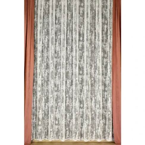 488733138 Тюль 1 м/п Жаккард сетка 290 см цвет белый ELIT HOME Класссика