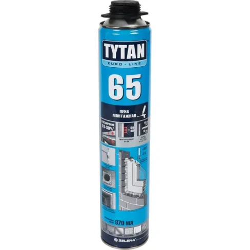 Пена монтажная профессиональная Tytan 65 летняя 870 мл TYTAN