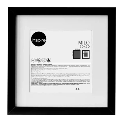 Рамка Inspire Milo 20x20 см цвет черный INSPIRE