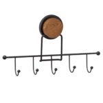 Планка на 5 крючков Fixsen Magic Wood сталь цвет черный FIXSEN FX-46005-5 Magic Wood