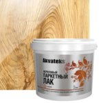 Лак паркетный Akvateks акриловый глянцевый бесцветный 5 л АКВАТЕКС