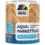 Лак паркетный Dufa Aqua-Parkettlack шелково-матовый прозрачный 0.75 л DUFA