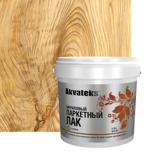 Лак паркетный Akvateks акриловый матовый бесцветный 0.75 л АКВАТЕКС