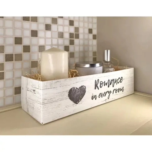 Коробка для хранения Графио 01 30x10.5x8 см полипропилен бело-черный