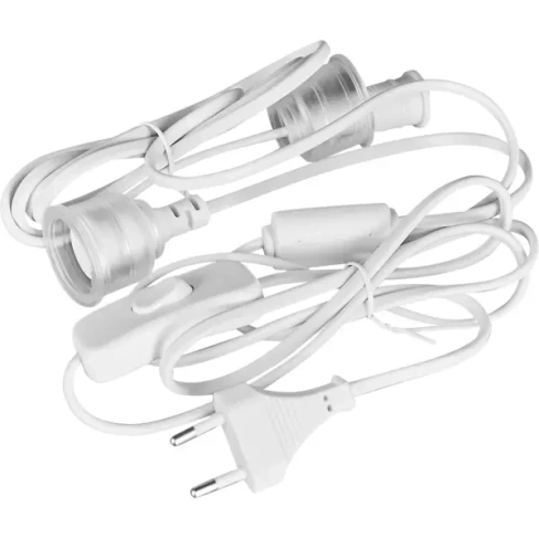 488737558 Подвесной патрон под фитолампу Эра fito-Holder G13 IP65 mini для ламп Fito до 600 мм 2хG13 с выключателем вилкой 1.5 м Э