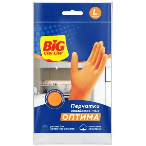 Перчатки латексные Big City Life Оптима размер 9 / L BIG CITY LIFE
