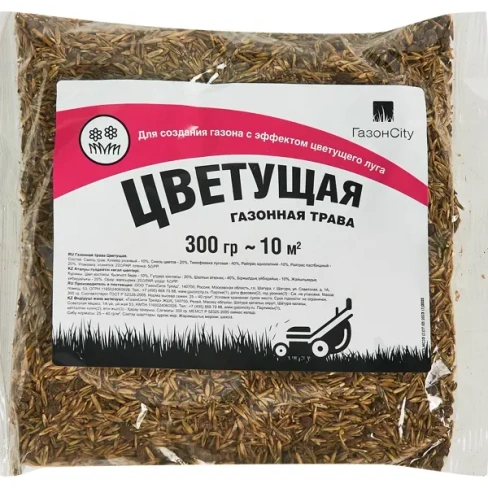 488743865 Семена газона Газонcity Цветущий 0.3 кг ГАЗОНCITY Семена газонных трав