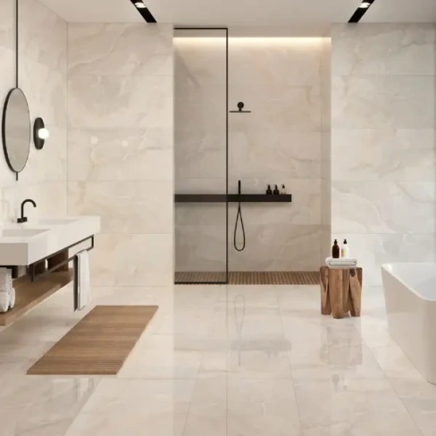 Керамогранит Beige 60x120 см 1.44 м² полированный цвет бежевый Marble
