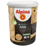 Лак паркетный Alpina шелковисто-матовый бесцветный 0.9 л ALPINA Лак для деревянных полов шелк.-матовый