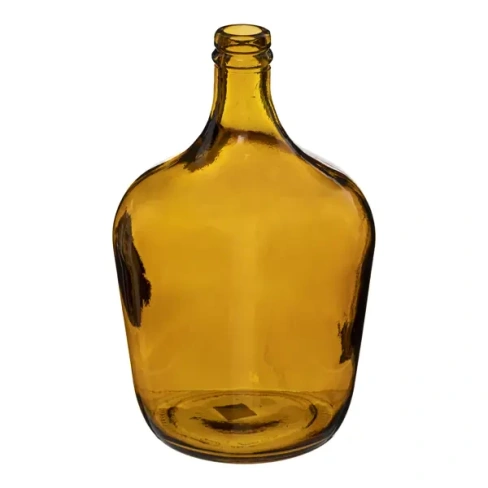 Ваза декоративная из переработанного стекла Demijohn цвет янтарный 30 см 189213 ATMOSPHERA
