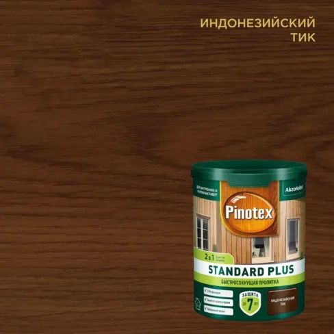 488758474 Антисептик Pinotex Standard Plus полуматовый тик 0.9 л PINOTEX