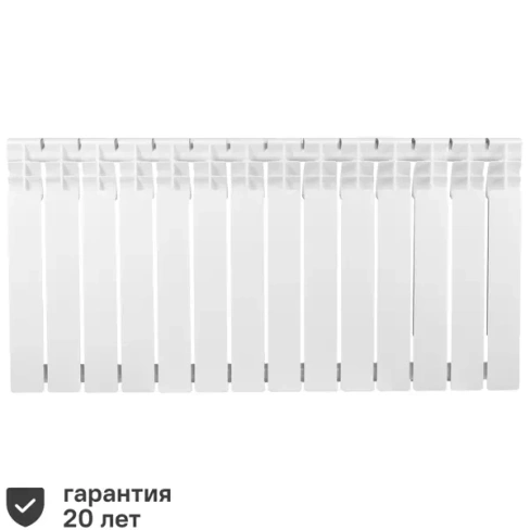 Радиатор Equation 500/80 биметалл 14 секций боковое подключение цвет белый EQUATION 500/80/14