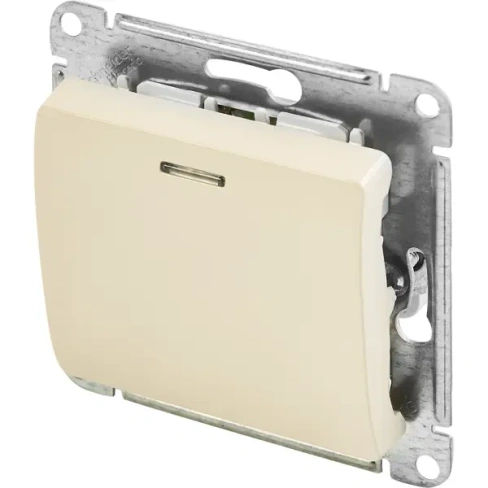488760278 Выключатель встраиваемый Schneider Electric Glossa 1 клавиша цвет бежевый SCHNEIDER ELECTRIC