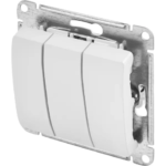 Выключатель встраиваемый Schneider Electric Glossa 3 клавиши цвет белый SCHNEIDER ELECTRIC