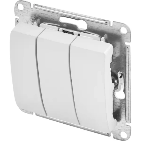 488760393 Выключатель встраиваемый Schneider Electric Glossa 3 клавиши цвет белый SCHNEIDER ELECTRIC