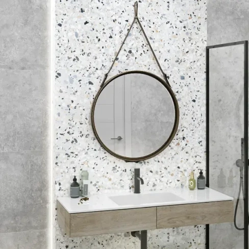 488760441 Керамогранит Alma Ceramica Terrazzo 57x57 см 1.62 м² лаппатированный цвет разноцветный ALMA CERAMICA