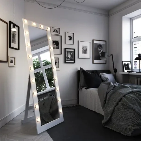 Зеркало гримерное Inspire Тибет прямоугольник 60x175 см цвет белый INSPIRE ТИБЕТ 60Х175 БЕЛОЕ