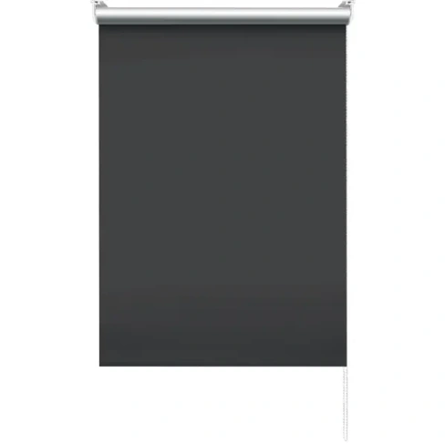 488761224 Штора рулонная блэкаут Эскар 60x160 см черная Black 1 ЭСКАР BLACKOUT Рулонная штора