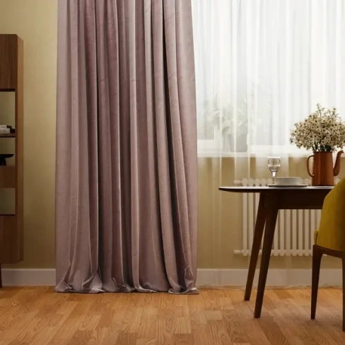 Штора на ленте блэкаут Cashmere 200x300 см цвет розовый СТОЛИЦА ТЕКСТИЛЯ