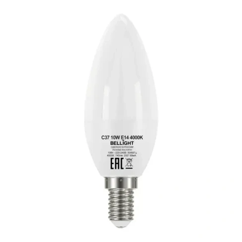 Лампа светодиодная Bellight Е14 220-240 В 10 Вт свеча 740 лм белый цвет света BELLIGHT LED C37 Е14 10W 4000K Belligh
