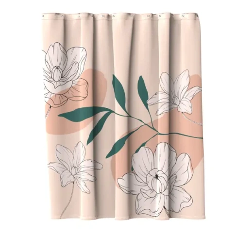 488761872 Штора для ванной с кольцами Lemer Nature Harmony 180x200 см полиэстер цвет разноцветный LEMER NATUREHARMONY Natureharmon
