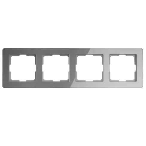 Рамка для розеток и выключателей Werkel W0042704 4 поста цвет графит WERKEL
