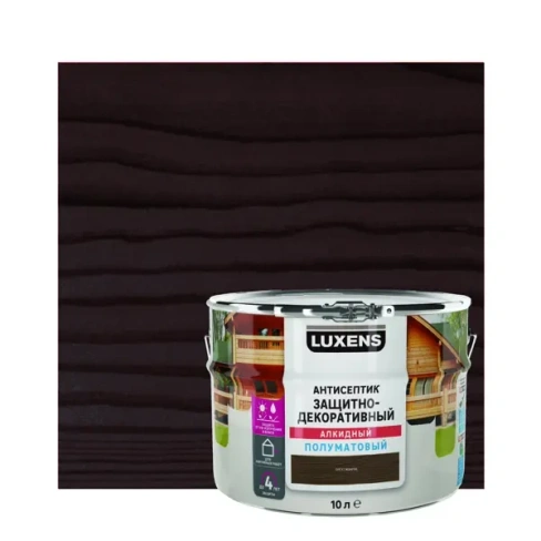 Антисептик Luxens полуматовый орех 10 л LUXENS Антисептик алкидный