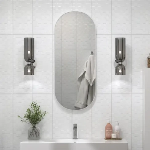 488764253 Плитка настенная Kerama Marazzi Сигма 20x60 см 1.2 м² глянцевая цвет белый мозаика KERAMA MARAZZI