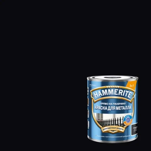 Краска по ржавчине Hammerite цвет черный 0.75 л HAMMERITE