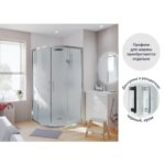 Комплект стекол для душевой ширмы Sensea Easy 1/4 круга 100x100 см с шелкографией