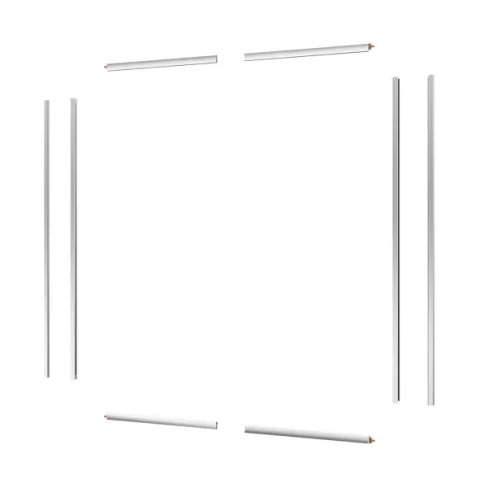 Комплект профилей и фурнитуры для душевой ширмы Sensea Easy 80х80 см цвет хром SENSEA