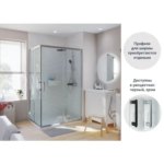 Комплект стекол для душевой ширмы Sensea Easy 100x70 см прозрачное стекло