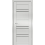 Дверь межкомнатная Linea 8 остекленная HardFlex ламинация цвет платина 60x200 см (с замком и петлями) VELLDORIS