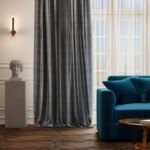 Штора на ленте Штрихи 160x260 см цвет графит WITERRA