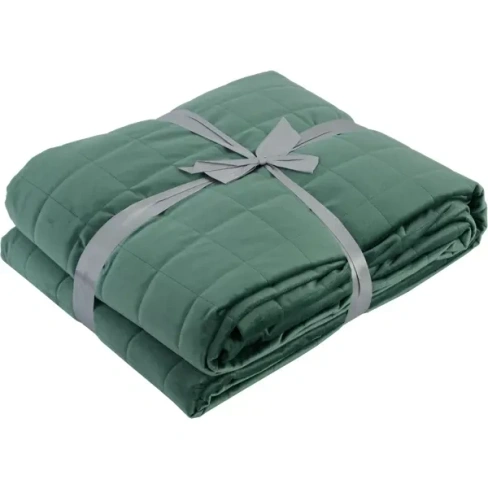 488766544 Покрывало Inspire Velvet Etna 220x240 см велюр цвет изумрудный INSPIRE