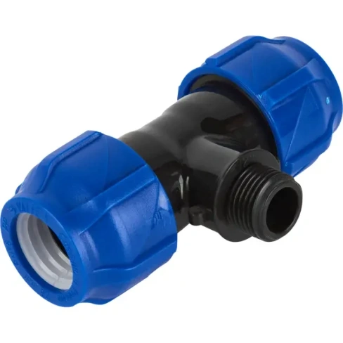 Тройник ПНД Valfex ø1/2"х25х25 мм наружная резьба VALFEX