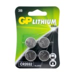Батарейка GP CR2032 литиевая 4 шт. GP CR2032-7CRU4