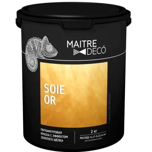 Краска декоративная Maitre Deco Soie Or 2 кг цвет золотой MAITRE DECO